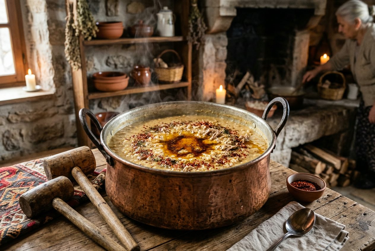 Keşkek — Ancient Anatolian Wheat and Lamb Ceremony Dish